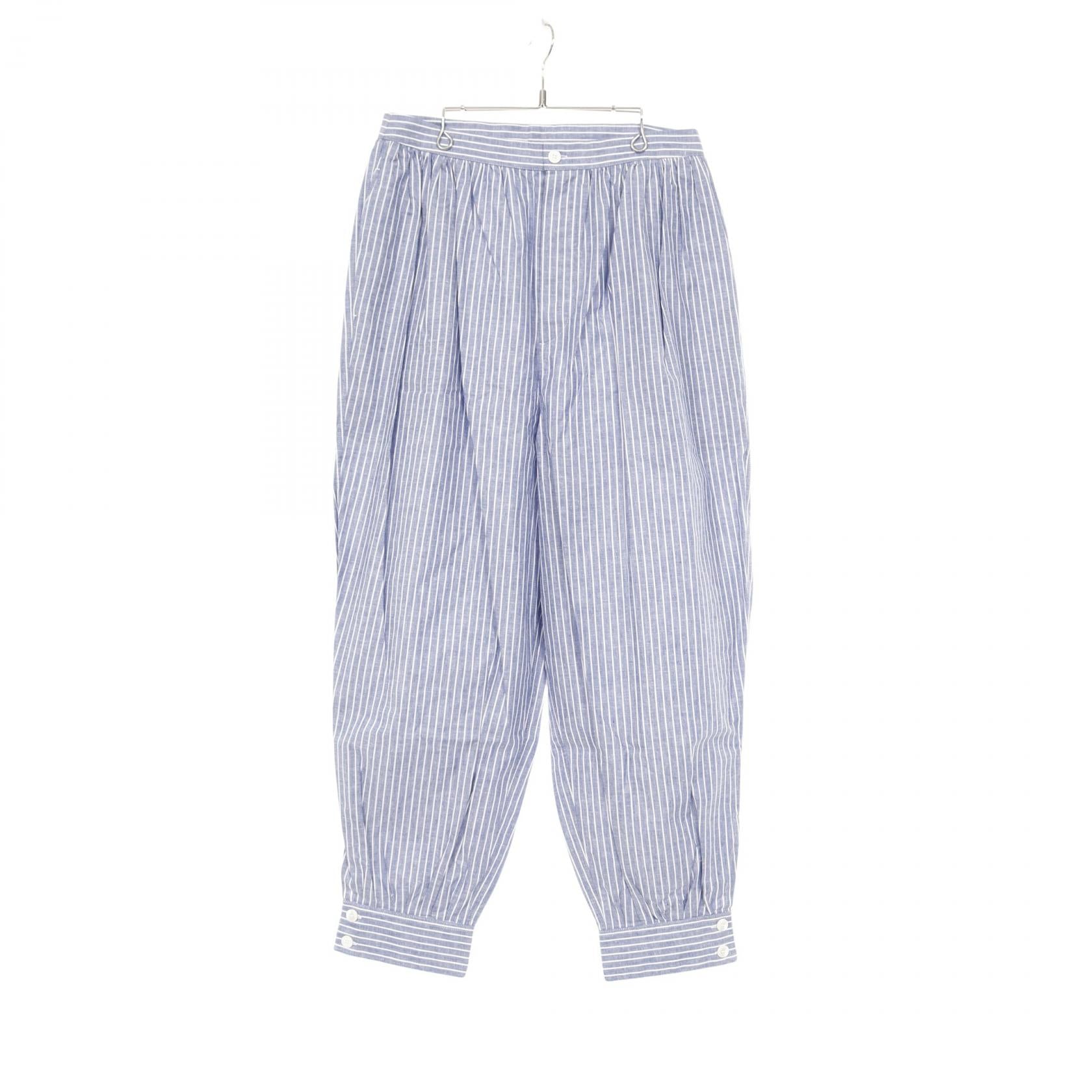 ペーパータッチ オックスフォード パンツ ストライプ コットン ブルー ヘドメイナー ボトムス HED MAYNER
