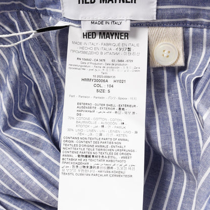 ペーパータッチ オックスフォード パンツ ストライプ コットン ブルー ヘドメイナー ボトムス HED MAYNER