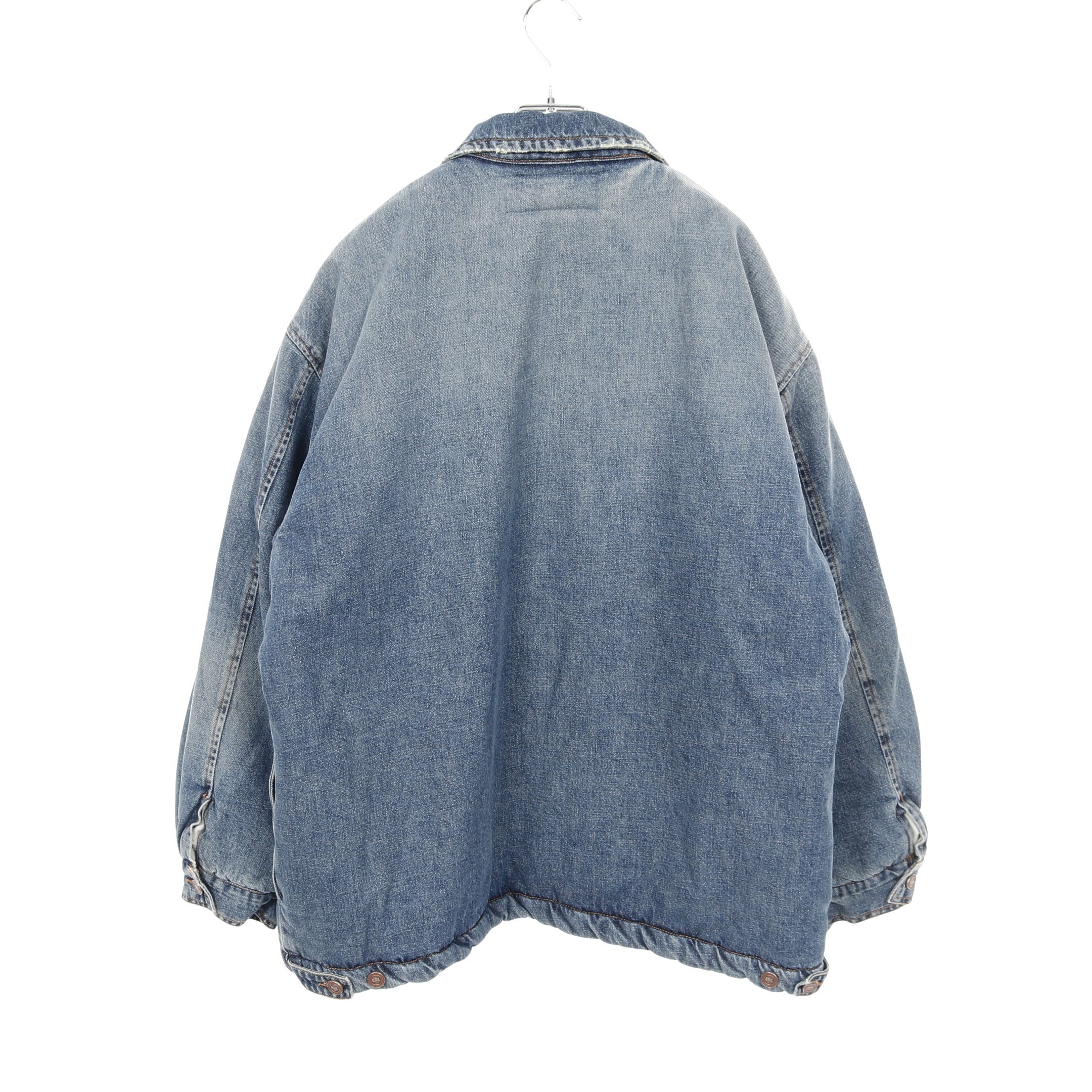 DISTRESSED DENIM SHERPA COAT ボア 中綿 デニムジャケット コットン