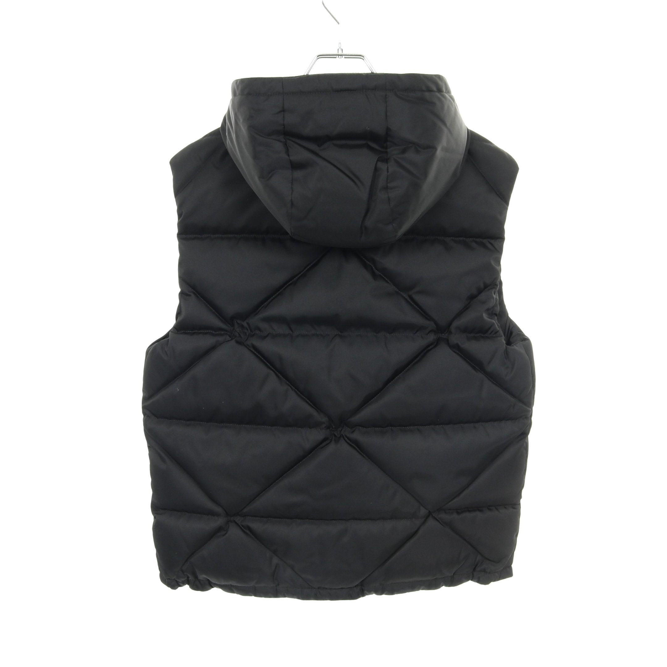 Re-Nylon ダウンベスト ナイロン ブラック フード付き プラダ – RECLO