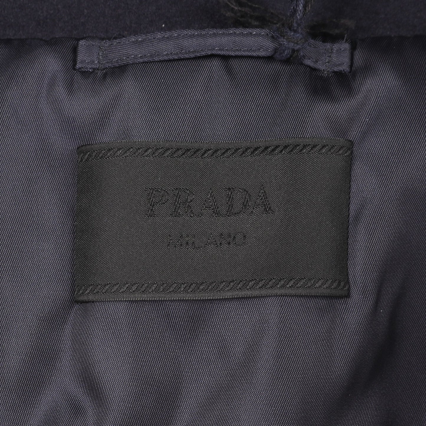 トライアングルロゴ オーバーサイズ ヴィンテージ加工 中綿 ワークジャケット コットン ホワイト 24AW プラダ アウター PRADA