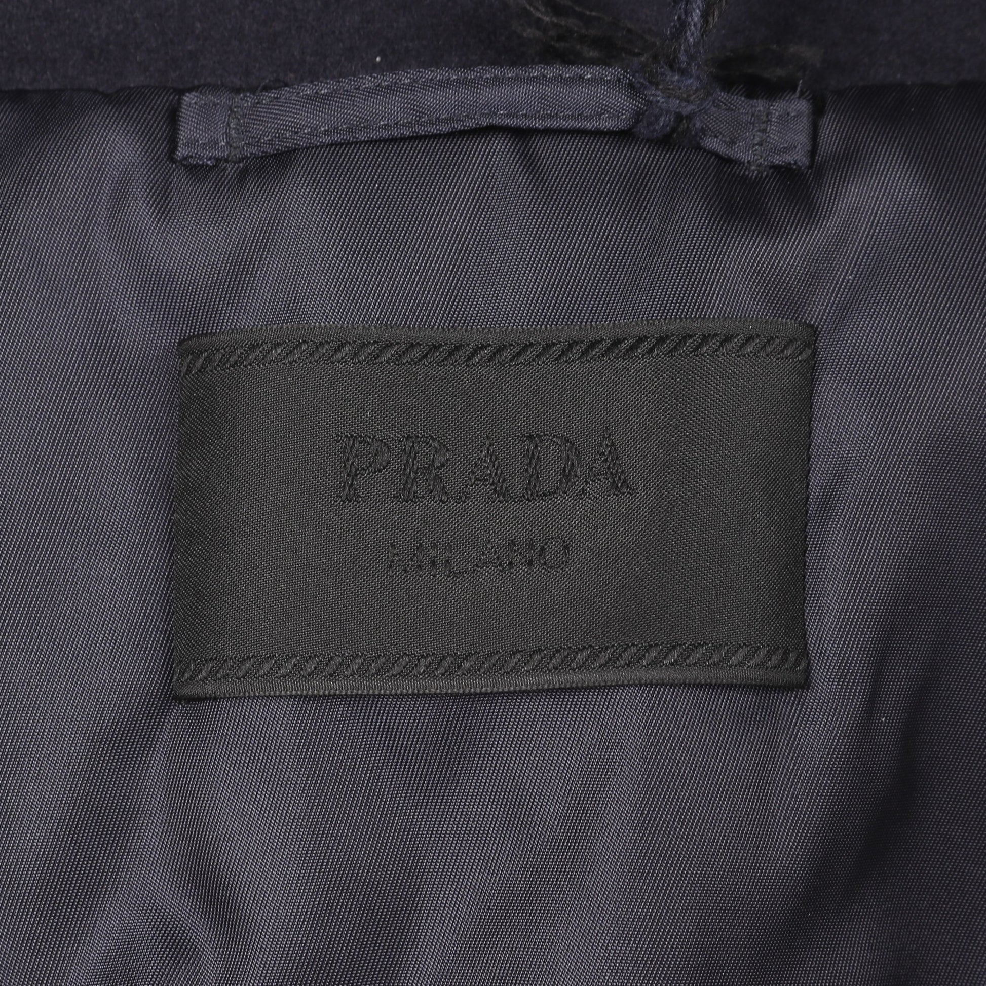 トライアングルロゴ オーバーサイズ ヴィンテージ加工 中綿 ワークジャケット コットン ホワイト 24AW プラダ アウター PRADA