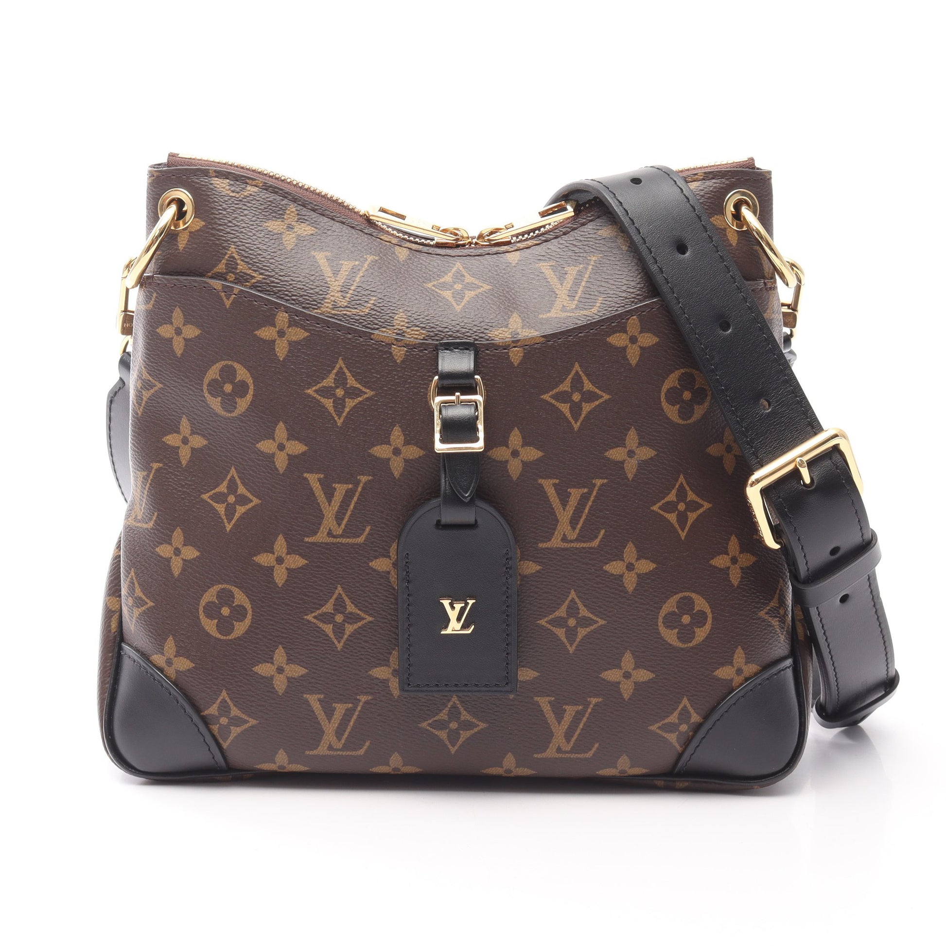 オデオン NM PM モノグラム ノワール ショルダーバッグ PVC レザー ブラウン ブラック ルイヴィトン バッグ LOUIS VUITTON