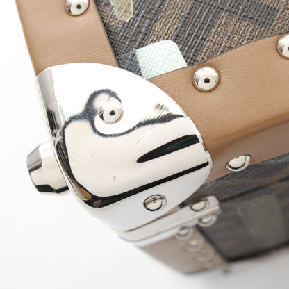 ズッカ トランクケース PVC レザー ブラウン マルチカラー 2WAY フェンディ バッグ FENDI