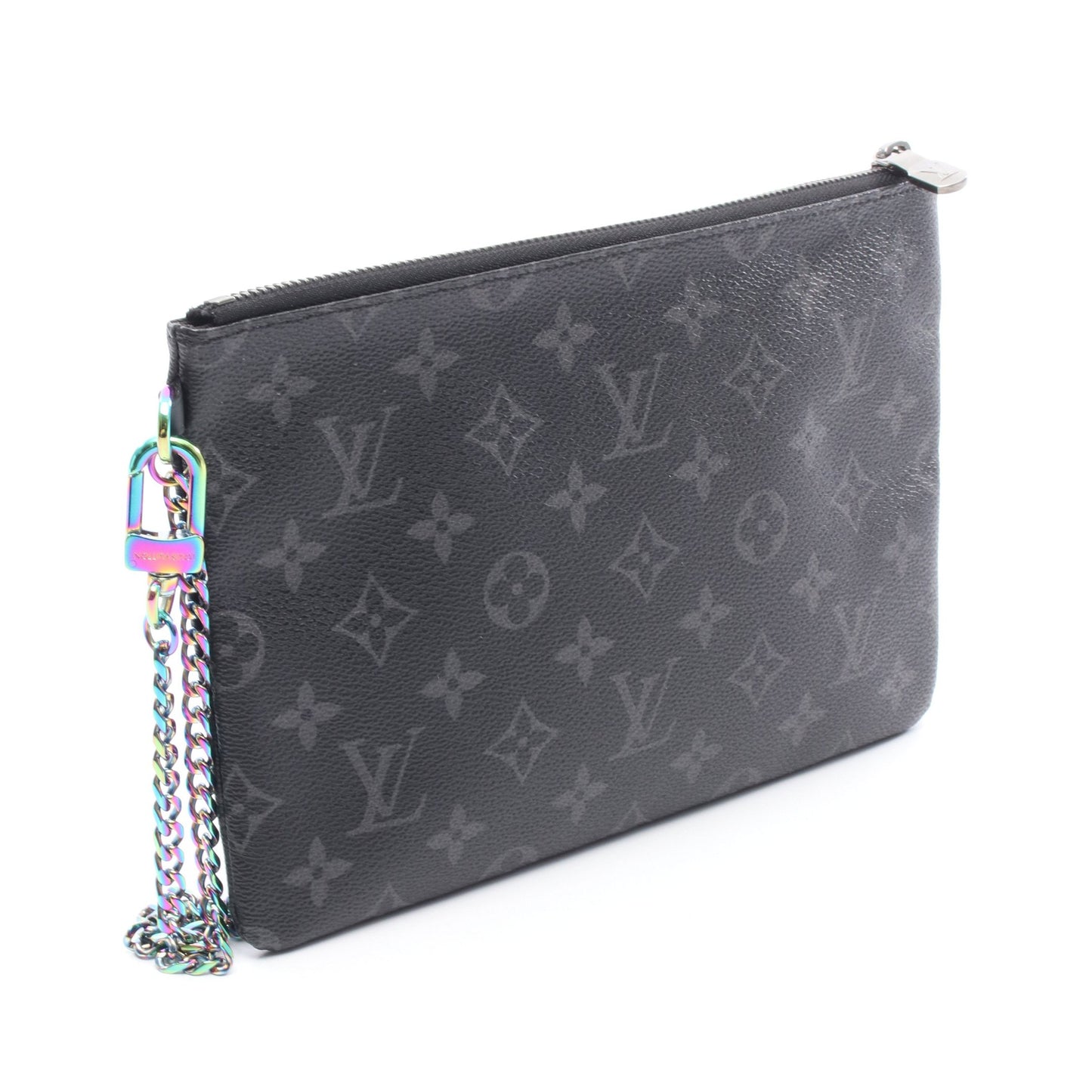 LOUIS VUITTON × fragment design iPadケース モノグラムエクリプス ポーチ PVC ブラック チェーン付き ルイヴィトン 財布・小物 LOUIS VUITTON