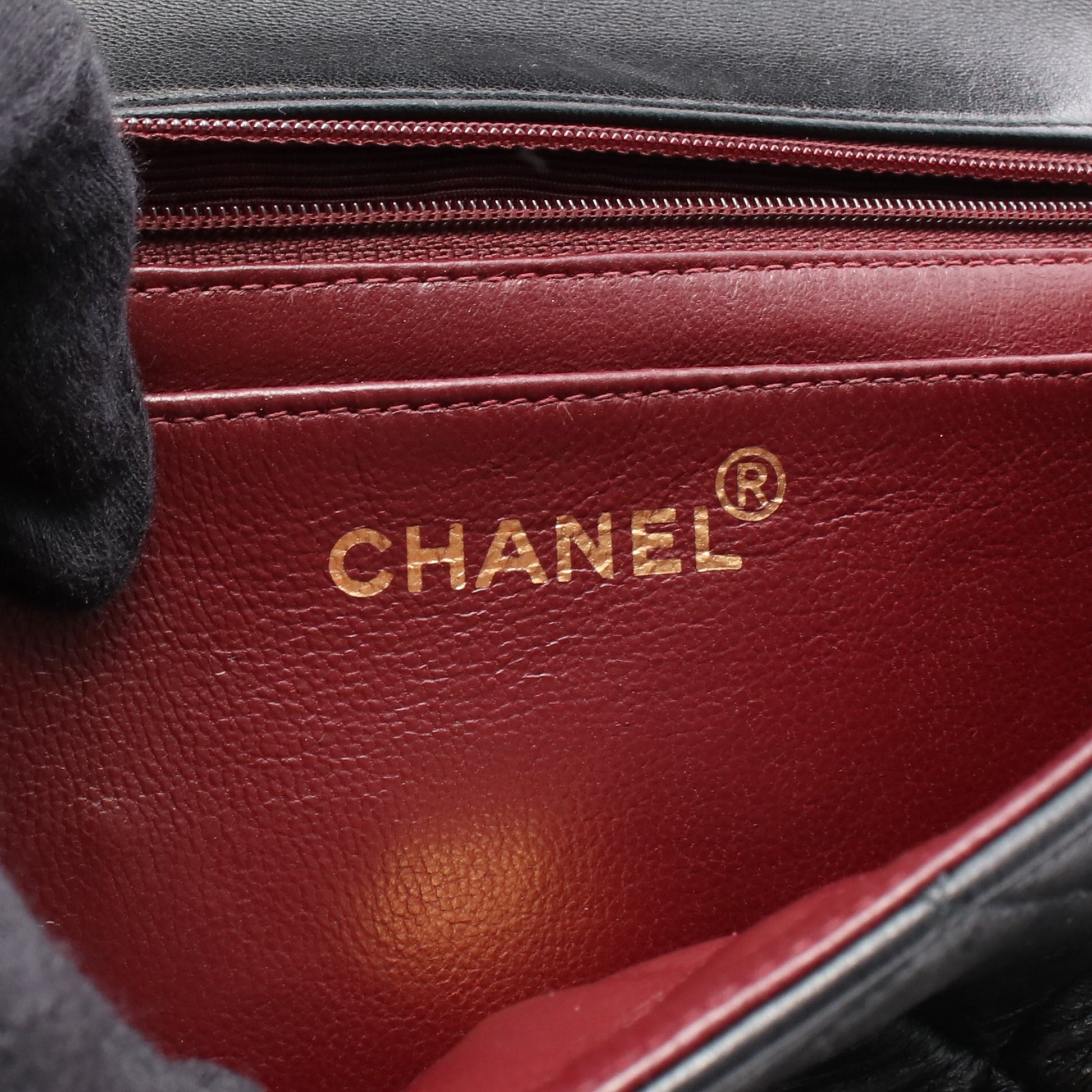 マトラッセ ハンドバッグ ラムスキン ブラック ゴールド金具 シャネル バッグ CHANEL