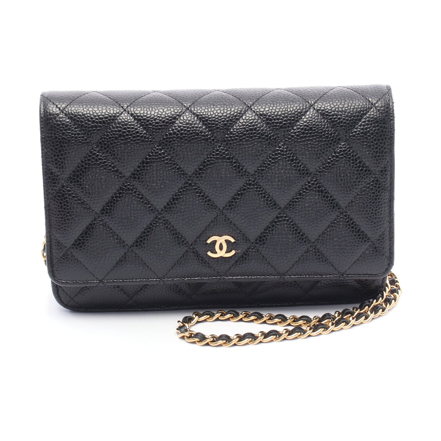 マトラッセ チェーンウォレット キャビアスキン ブラック ゴールド金具 シャネル バッグ CHANEL