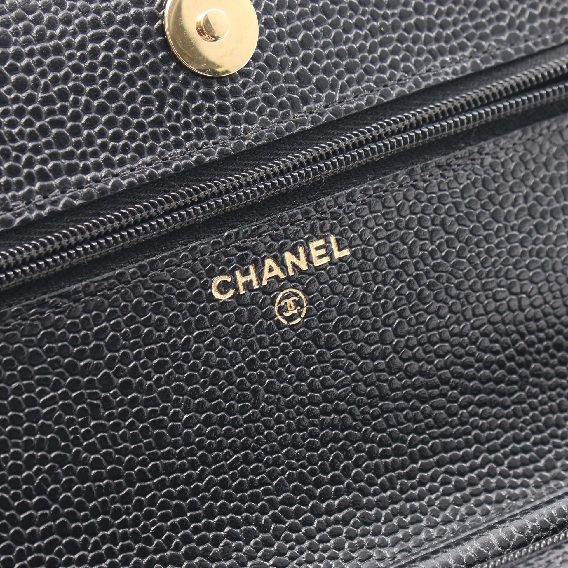 マトラッセ チェーンウォレット キャビアスキン ブラック ゴールド金具 シャネル バッグ CHANEL