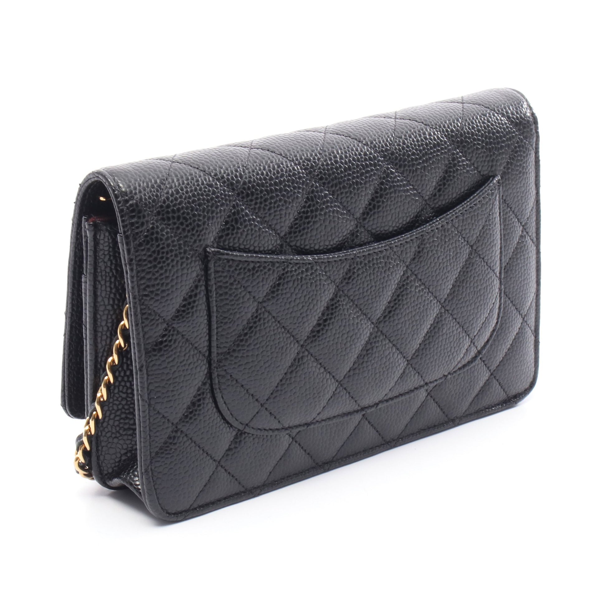 マトラッセ チェーンウォレット キャビアスキン ブラック ゴールド金具 シャネル バッグ CHANEL