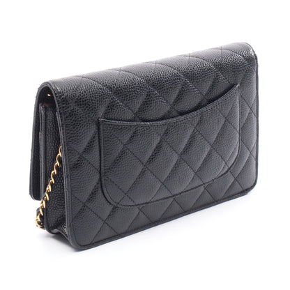 マトラッセ チェーンウォレット キャビアスキン ブラック ゴールド金具 シャネル バッグ CHANEL