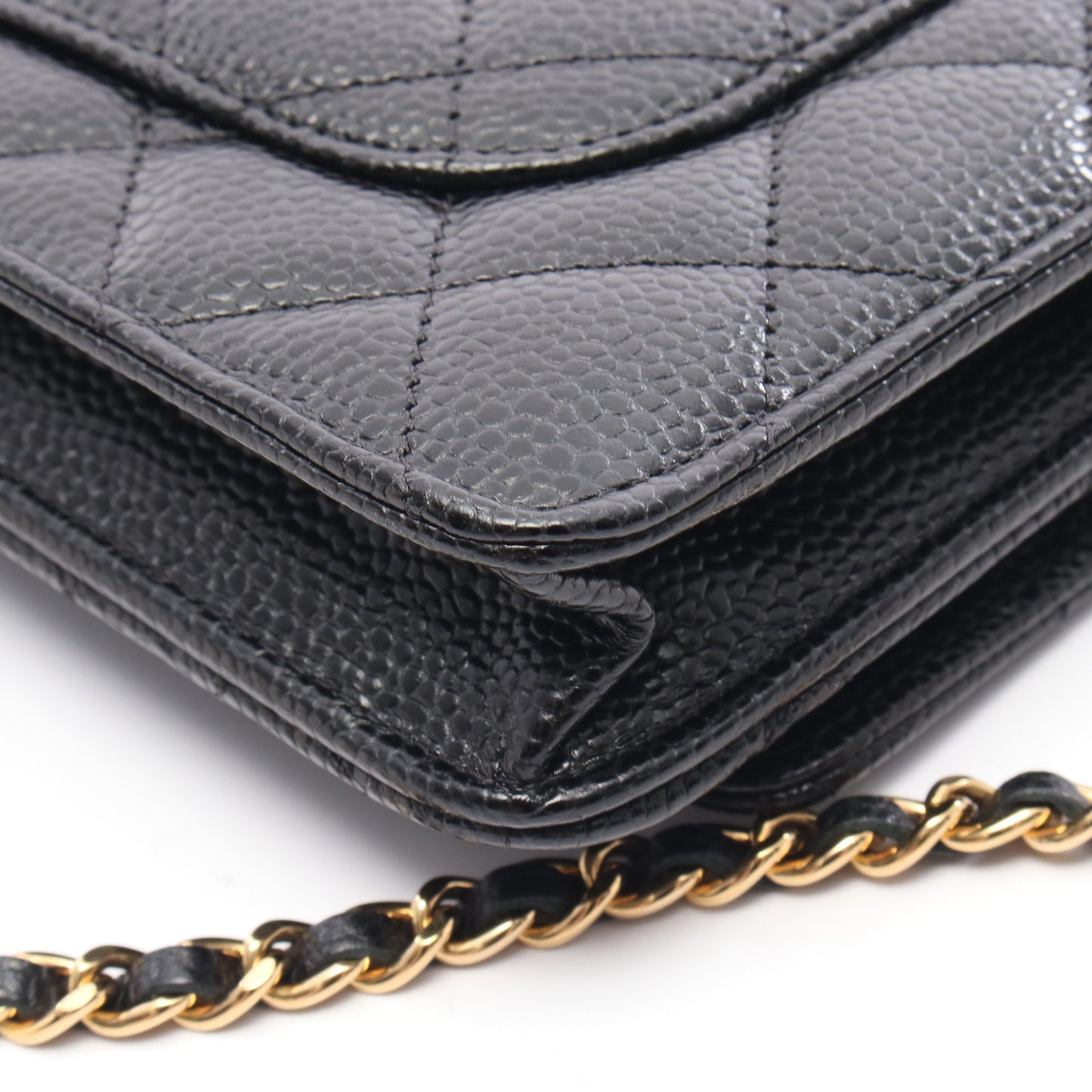 マトラッセ チェーンウォレット キャビアスキン ブラック ゴールド金具 シャネル バッグ CHANEL