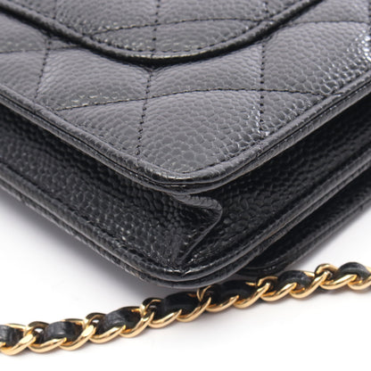 マトラッセ チェーンウォレット キャビアスキン ブラック ゴールド金具 シャネル バッグ CHANEL