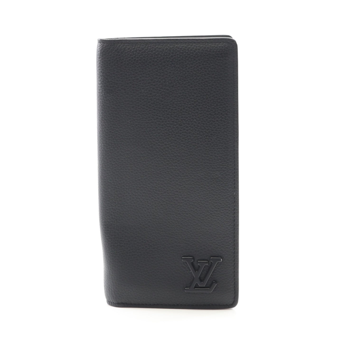 ポルトフォイユブラザ アエログラム 二つ折り長財布 レザー ブラック ルイヴィトン 財布・小物 LOUIS VUITTON