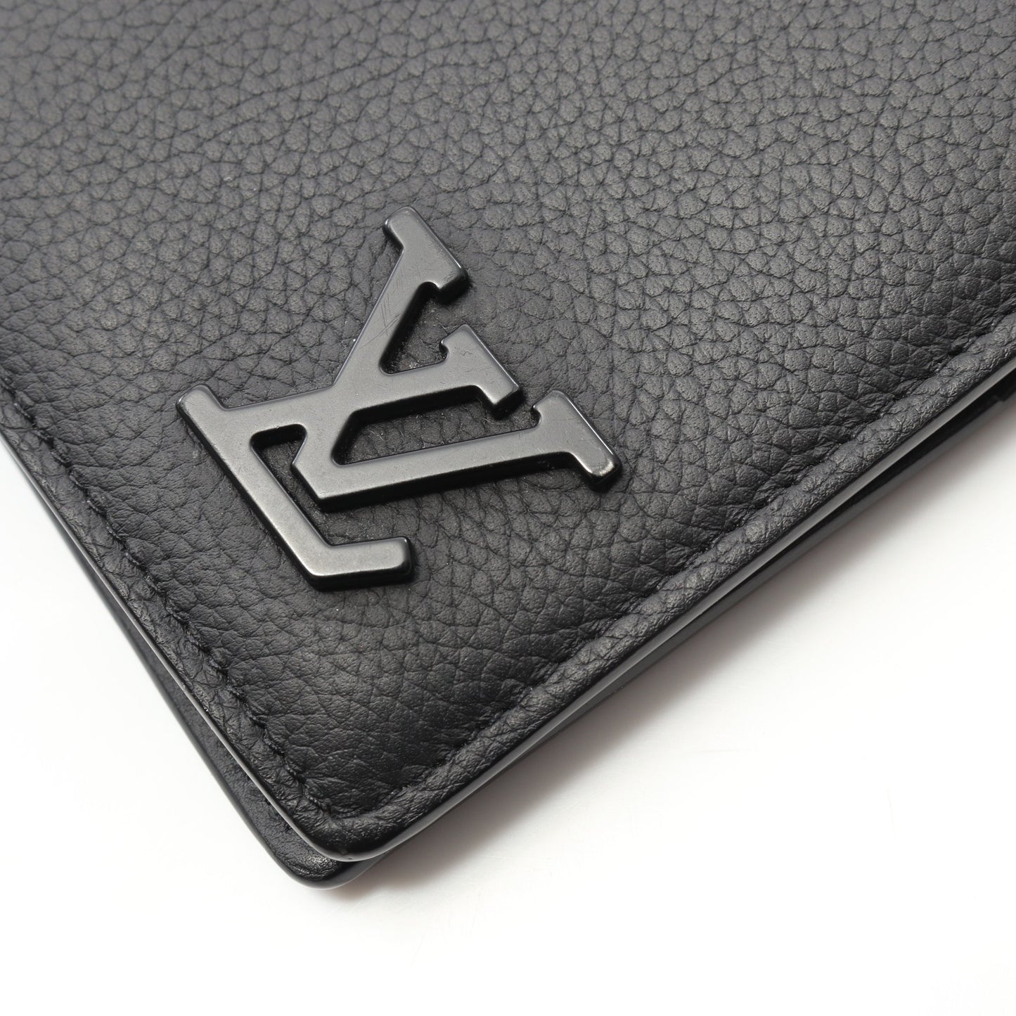 ポルトフォイユブラザ アエログラム 二つ折り長財布 レザー ブラック ルイヴィトン 財布・小物 LOUIS VUITTON