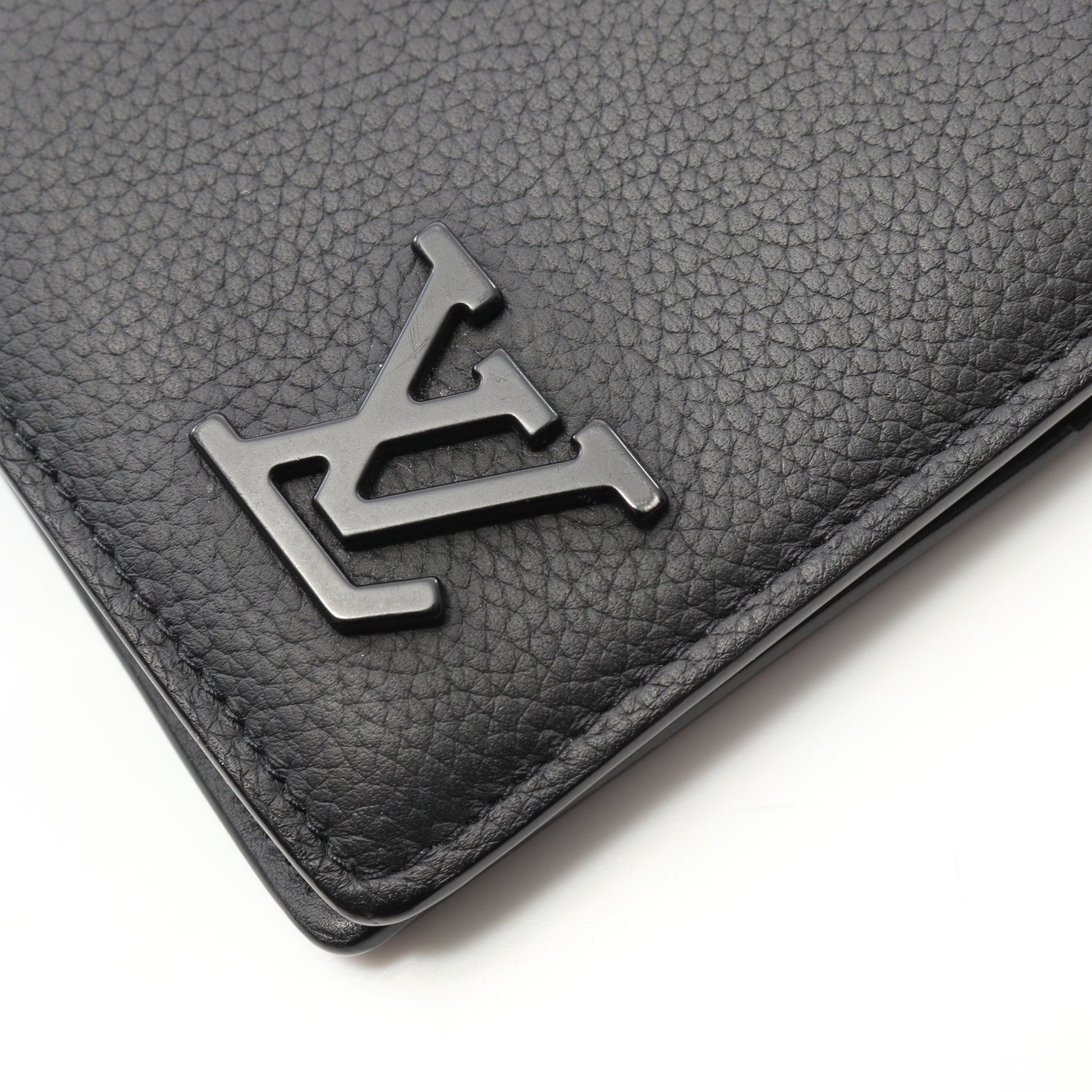 ポルトフォイユブラザ アエログラム 二つ折り長財布 レザー ブラック ルイヴィトン 財布・小物 LOUIS VUITTON