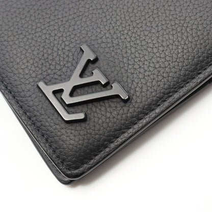 ポルトフォイユブラザ アエログラム 二つ折り長財布 レザー ブラック ルイヴィトン 財布・小物 LOUIS VUITTON
