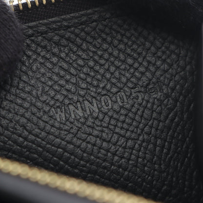 ベアンコンパクト 二つ折り財布 ヴォーエプソン ブラック ゴールド金具 W刻印 エルメス 財布・小物 HERMES