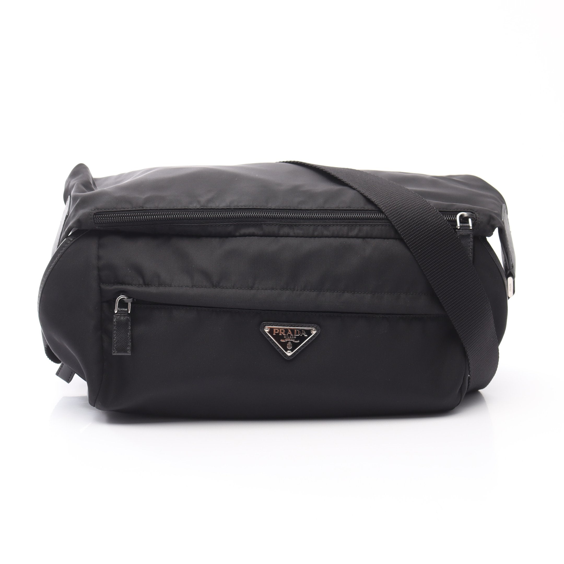 広*畑様 【匿名配送】正規品　プラダ　ナイロンバッグ プラダ ショルダーバッグ ナイロン 三角プレート ブラック