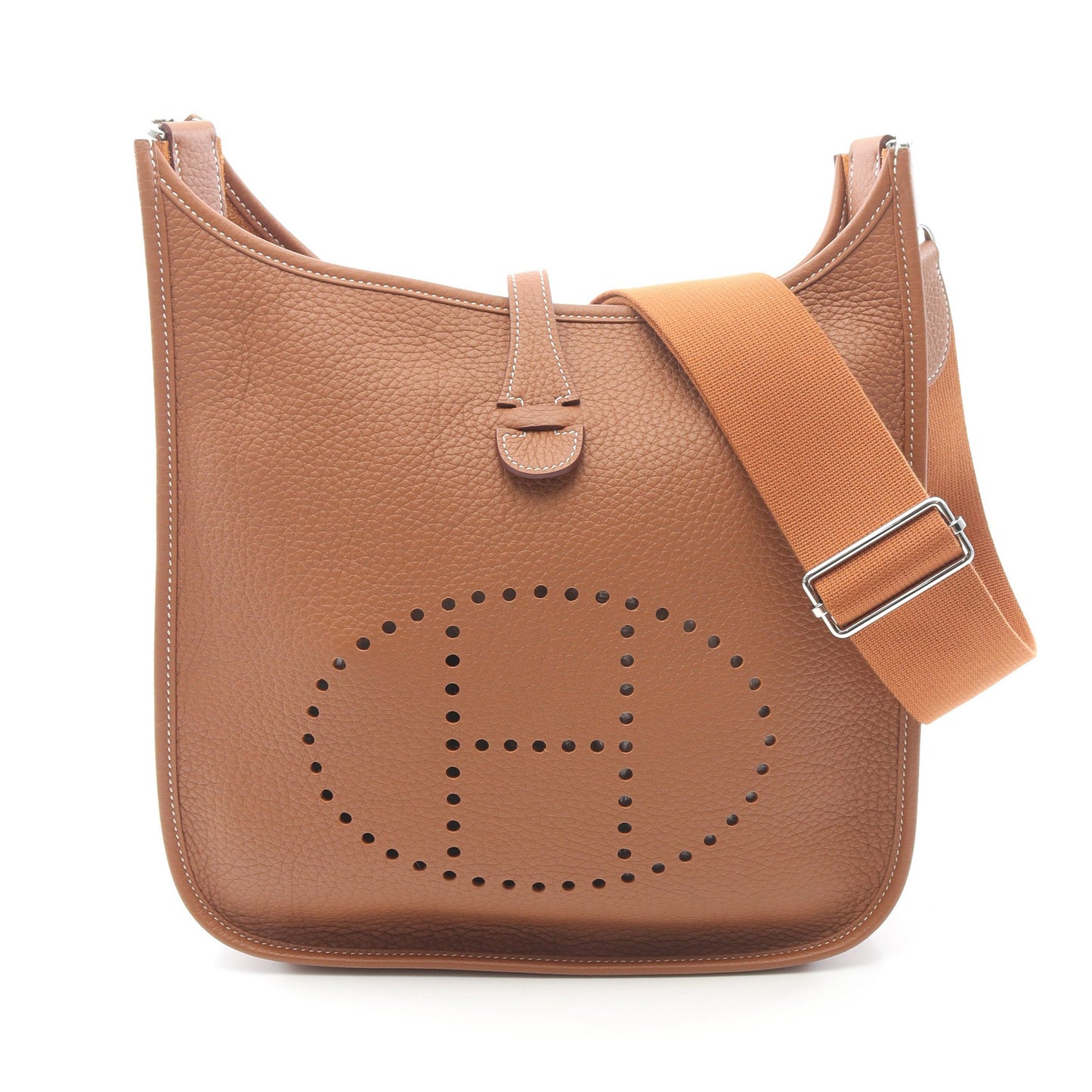 エヴリン 3 トロワ PM ゴールド ショルダーバッグ トリヨンクレマンス ライトブラウン シルバー金具 W刻印 エルメス バッグ HERMES