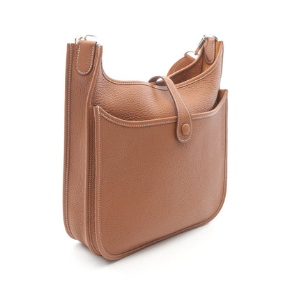 エヴリン 3 トロワ PM ゴールド ショルダーバッグ トリヨンクレマンス ライトブラウン シルバー金具 W刻印 エルメス バッグ HERMES