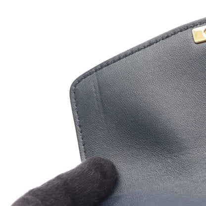 ティーン トリオンフ ショルダーバッグ キャンバス レザー ライトベージュ ダークネイビー セリーヌ バッグ CELINE