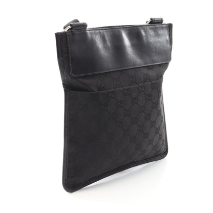ショルダーバッグ キャンバス レザー ブラック グッチ バッグ GUCCI