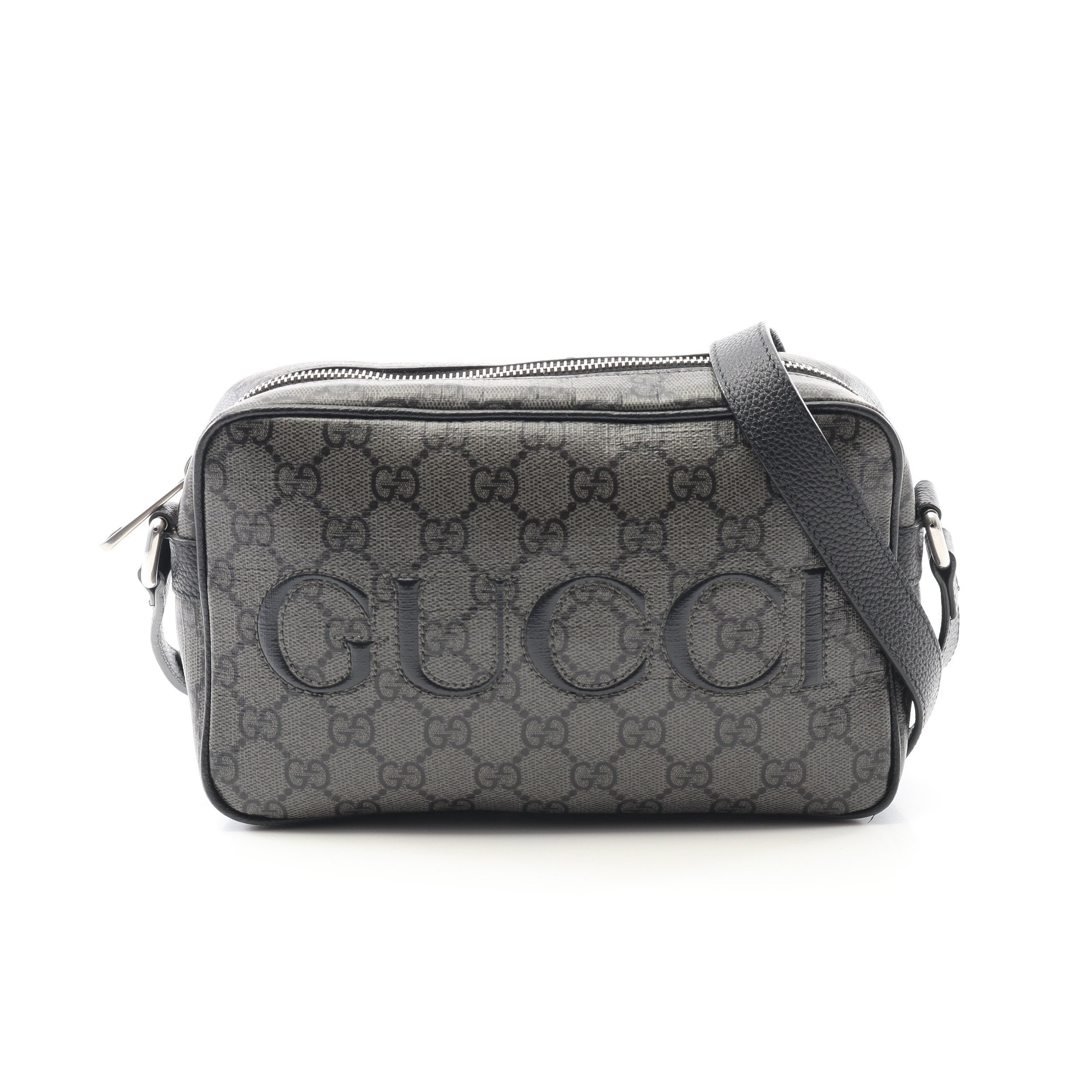 GUCCI グレー ブラック ショルダーバッグ