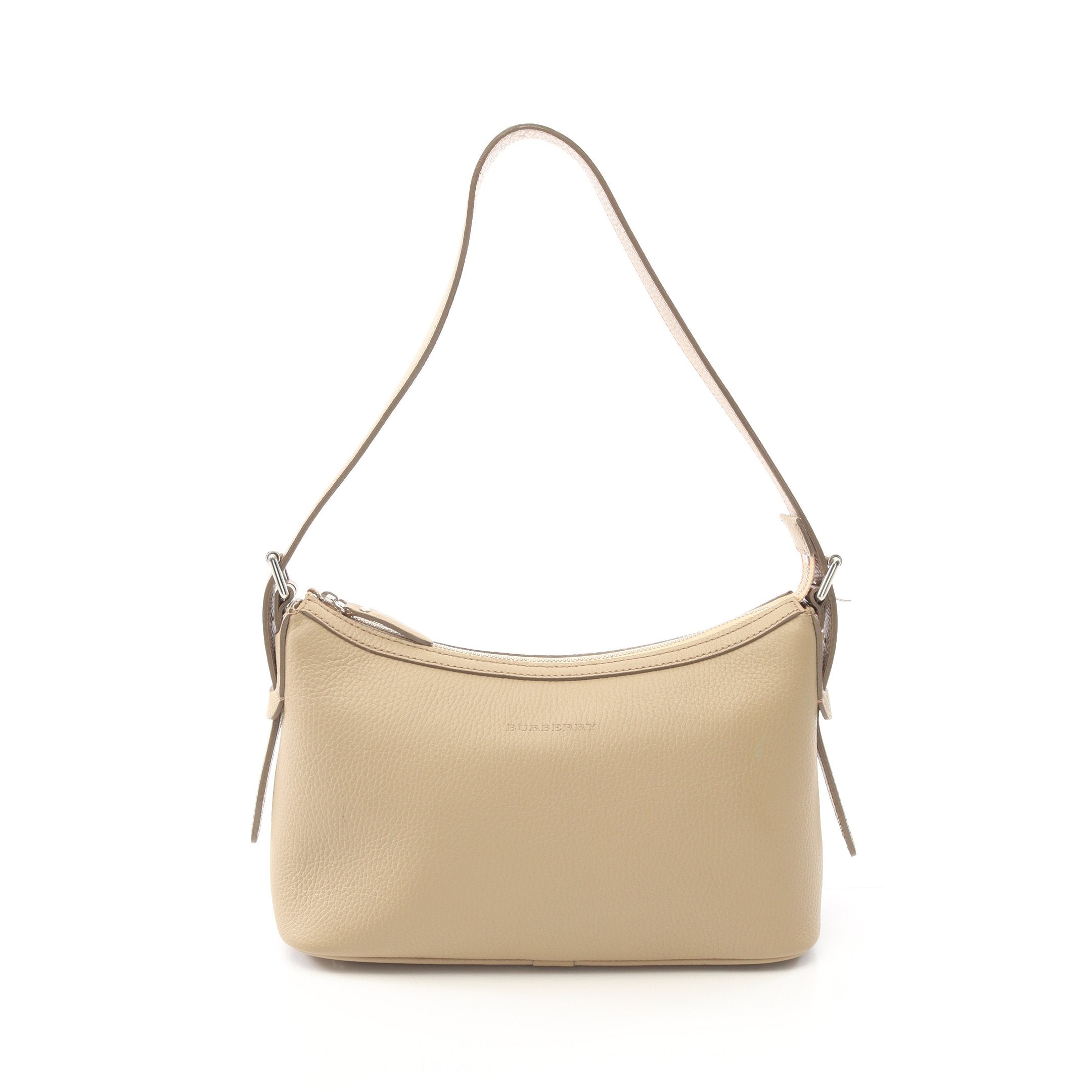 BURBERRY ベージュ レザー ショルダーバッグ