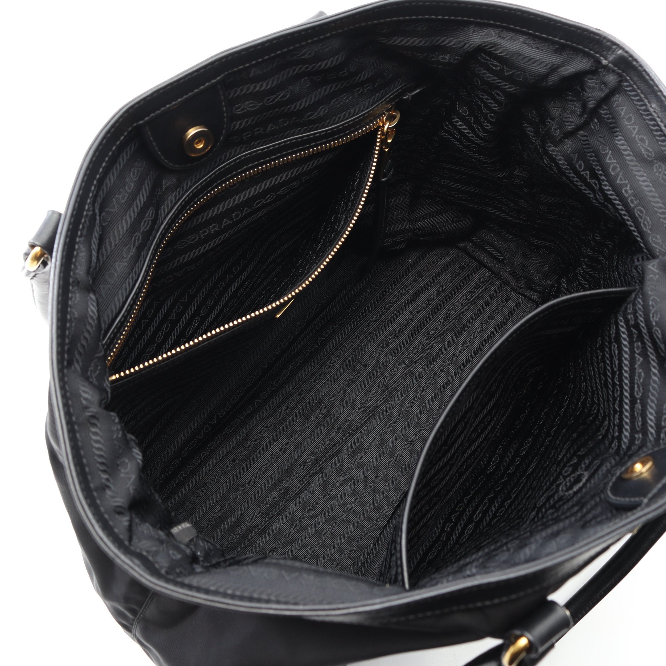 ショルダーバッグ トートバッグ ナイロン レザー ブラック プラダ – RECLO