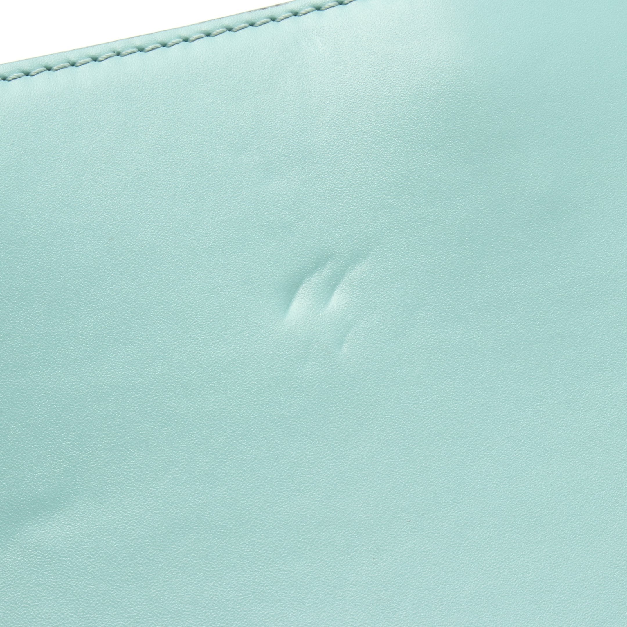 スタンダード A5 ハンドバッグ レザー ターコイズブルー 2WAY ロエベ