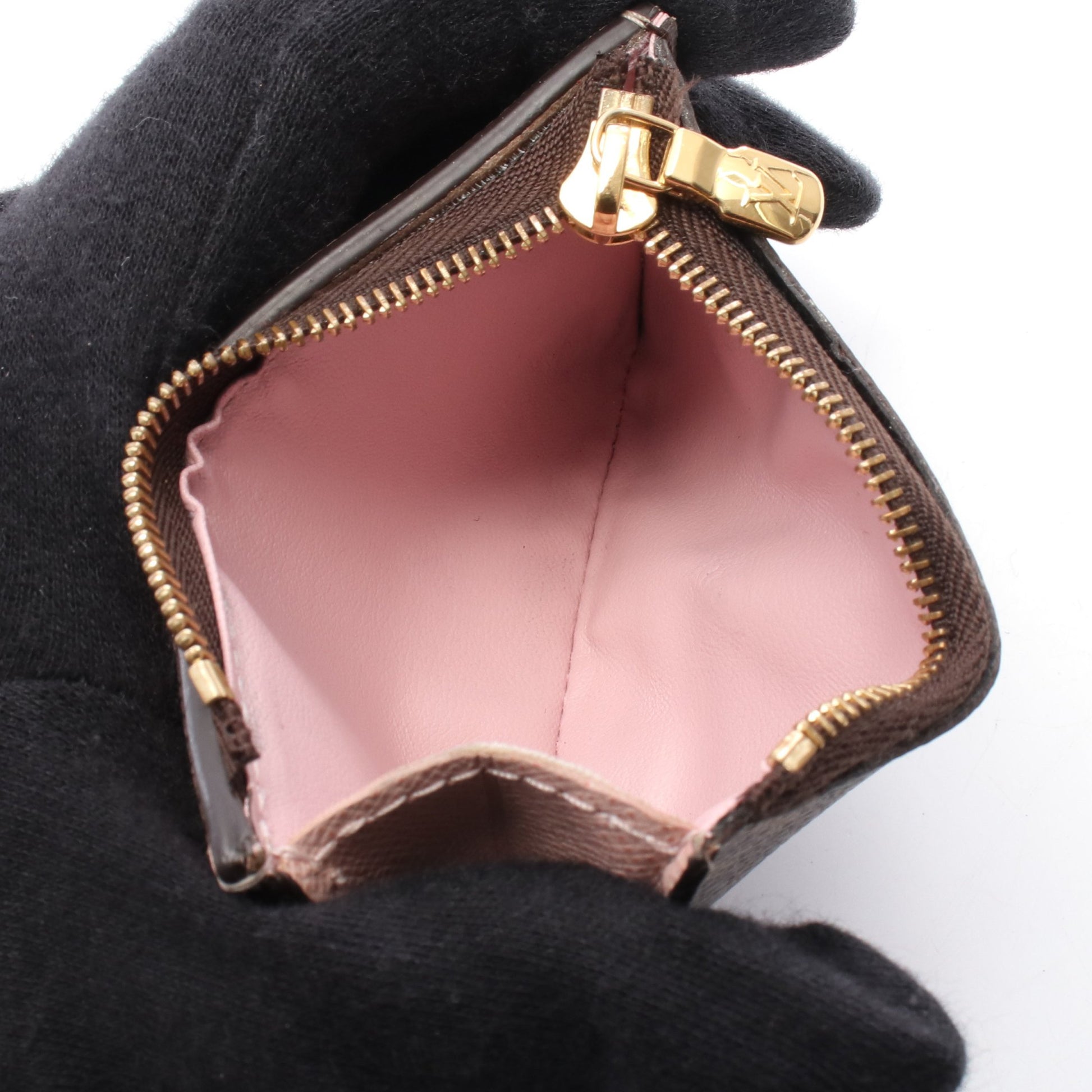 ポルトフォイユ ゾエ モノグラム ローズバレリーヌ 三つ折り財布 PVC  