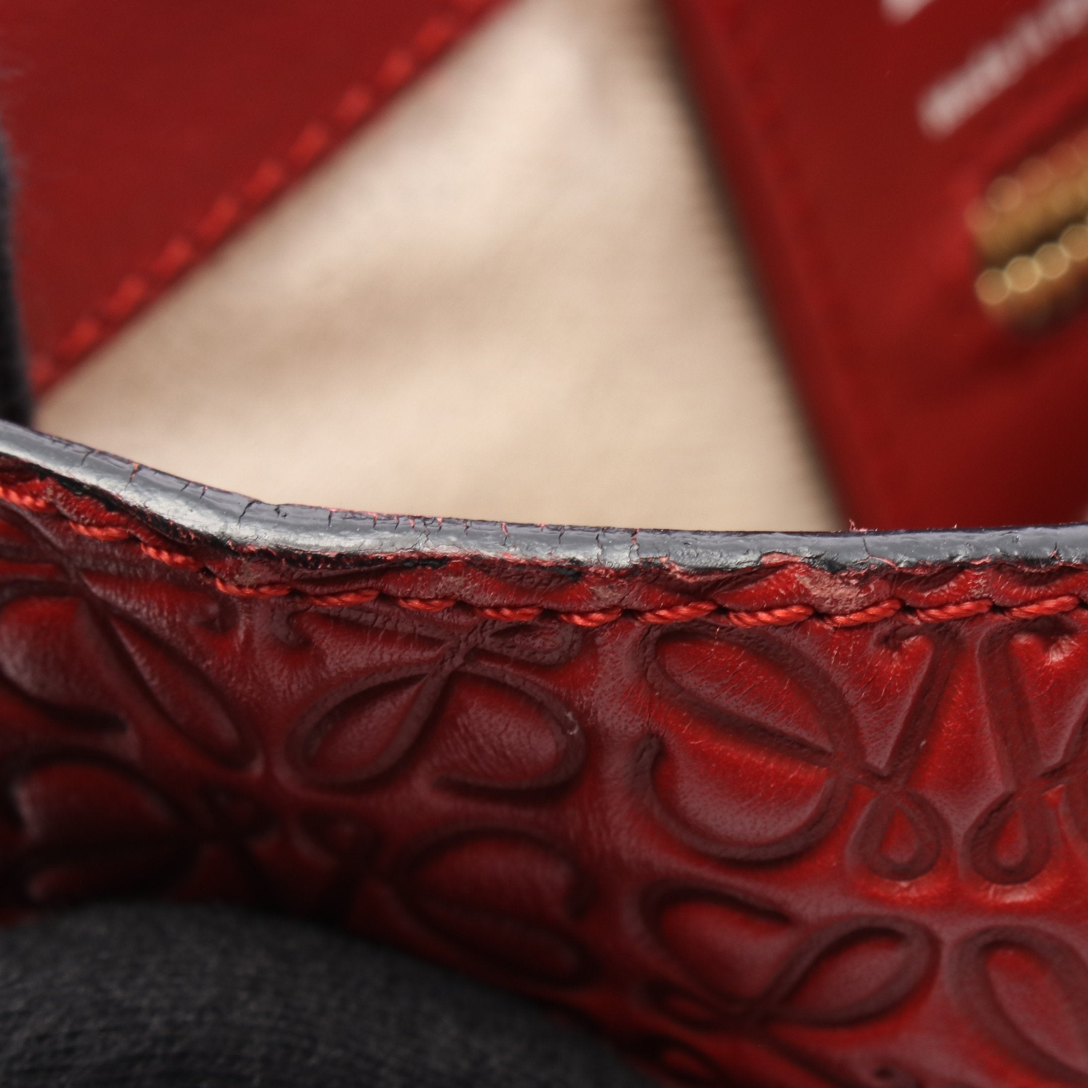 アナグラム ハンドバッグ トートバッグ レザー レッド ロエベ – RECLO