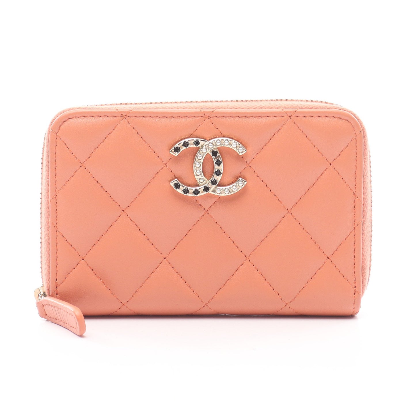 マトラッセ コインケース ラムスキン ピンクベージュ ゴールド金具 シャネル 財布・小物 CHANEL