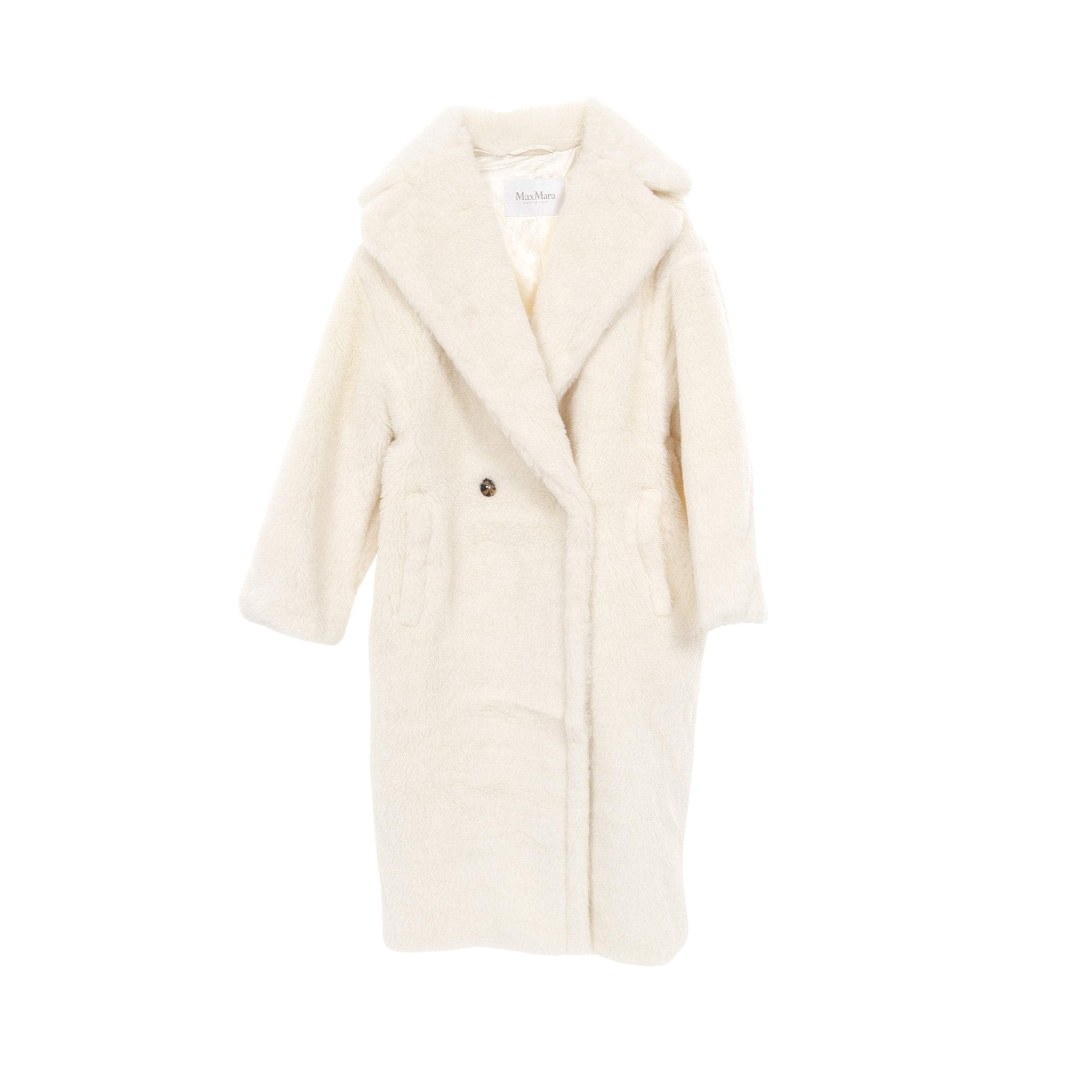 TEDGIRL コート アルパカ ウール シルク ホワイト マックス