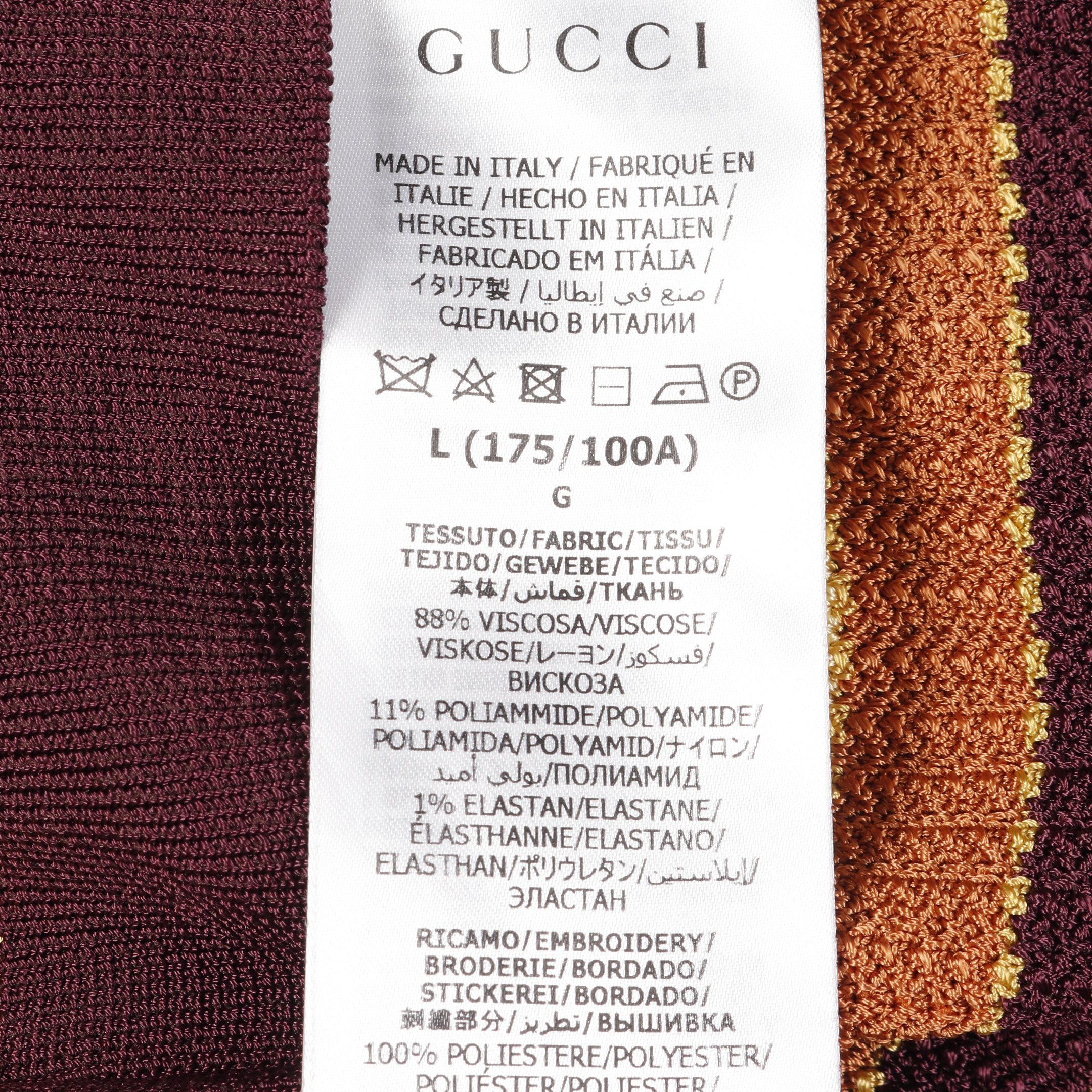 GUCCI × adidas ニット ポロシャツ ボーダー レーヨン イエロー