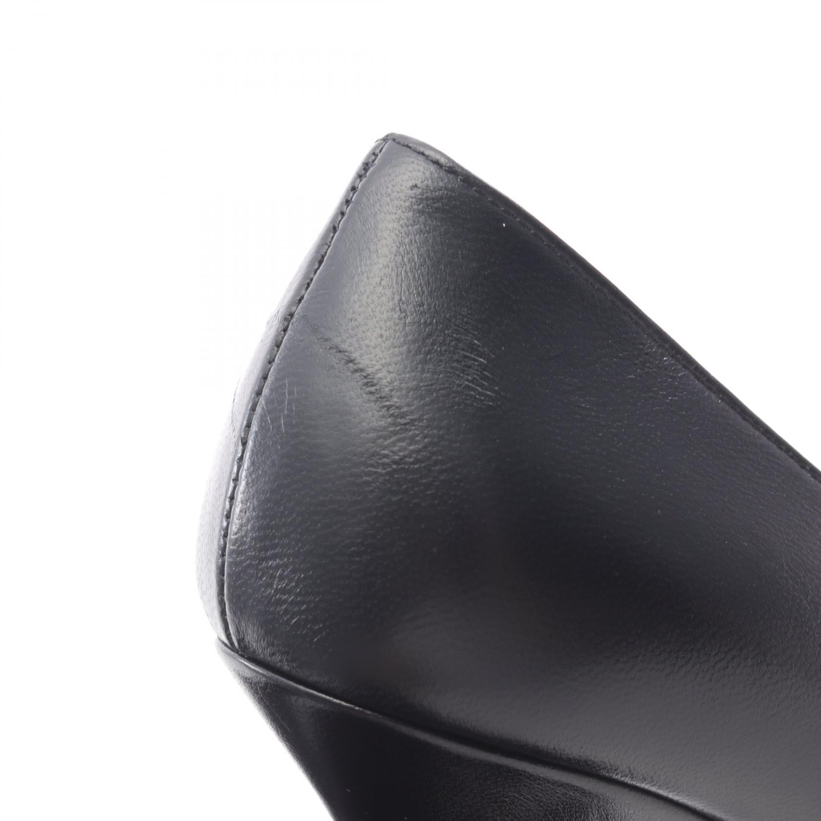 ココマーク カメリア パンプス レザー エナメルレザー ブラック