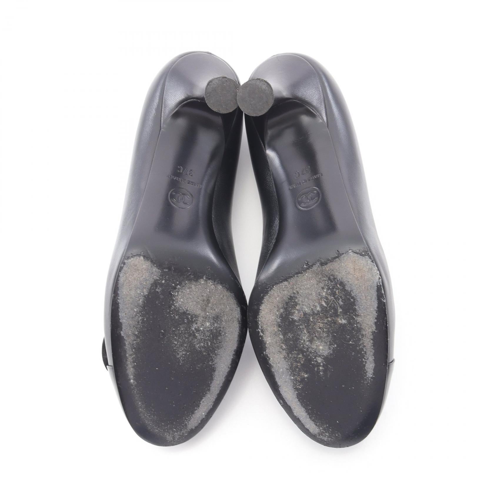 ココマーク カメリア パンプス レザー エナメルレザー ブラック