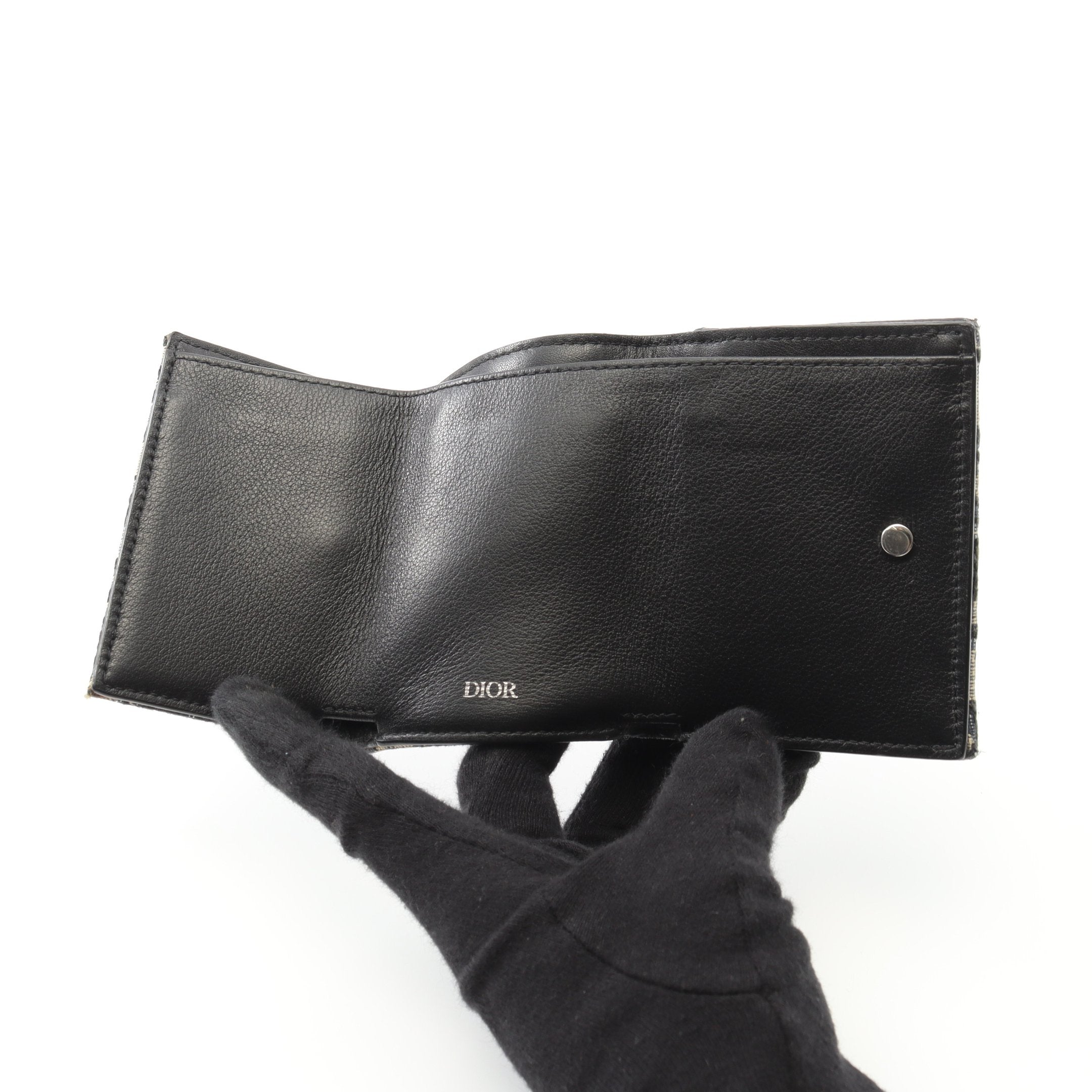 Dior 三つ折り財布 ベージュ/ネイビー ryoさんDior 三つ折り財布