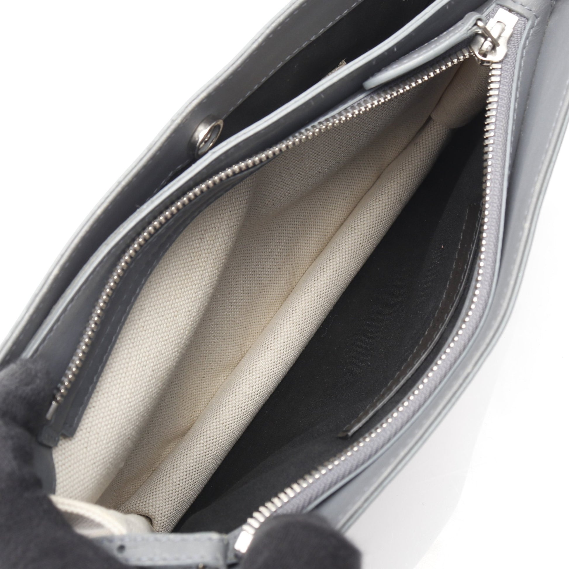 ネイビー ポシェット ショルダーバッグ キャンバス レザー アイボリー グレー バレンシアガ バッグ BALENCIAGA
