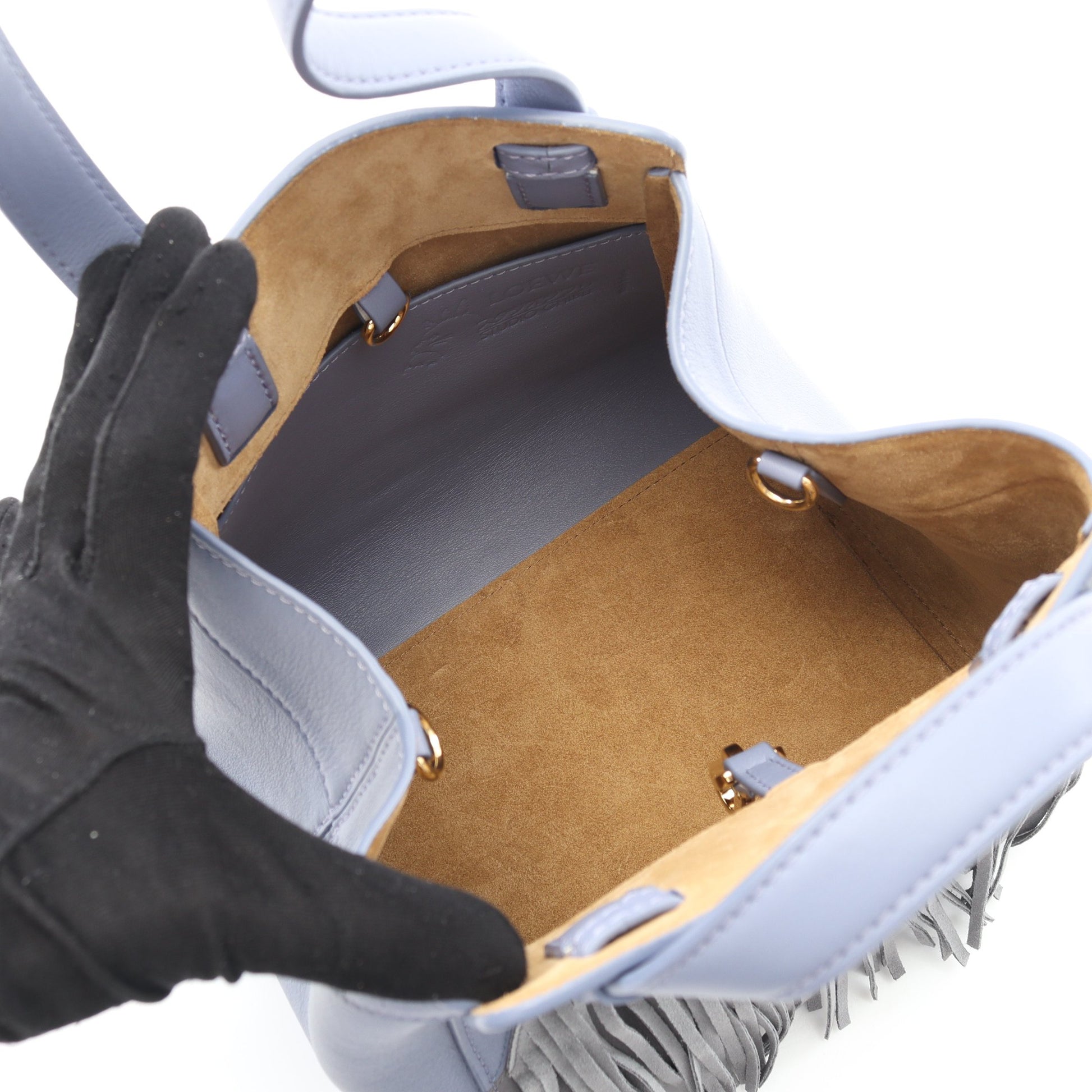 LOEWE × ハウルの動く城 ハンモックナゲット ハンドバッグ レザー ブルーグレー 2WAY ロエベ バッグ LOEWE