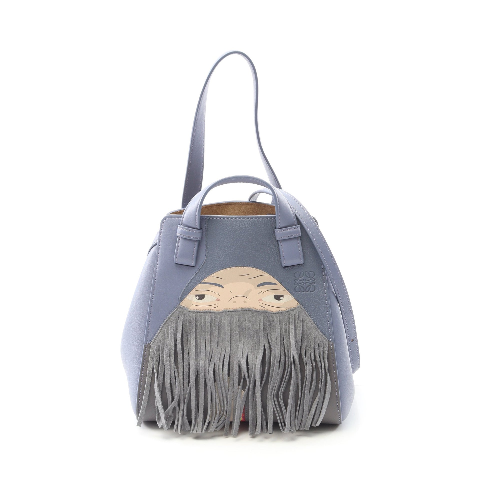 LOEWE × ハウルの動く城 ハンモックナゲット ハンドバッグ レザー ブルーグレー 2WAY ロエベ バッグ LOEWE