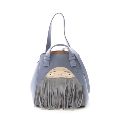 LOEWE × ハウルの動く城 ハンモックナゲット ハンドバッグ レザー ブルーグレー 2WAY ロエベ バッグ LOEWE