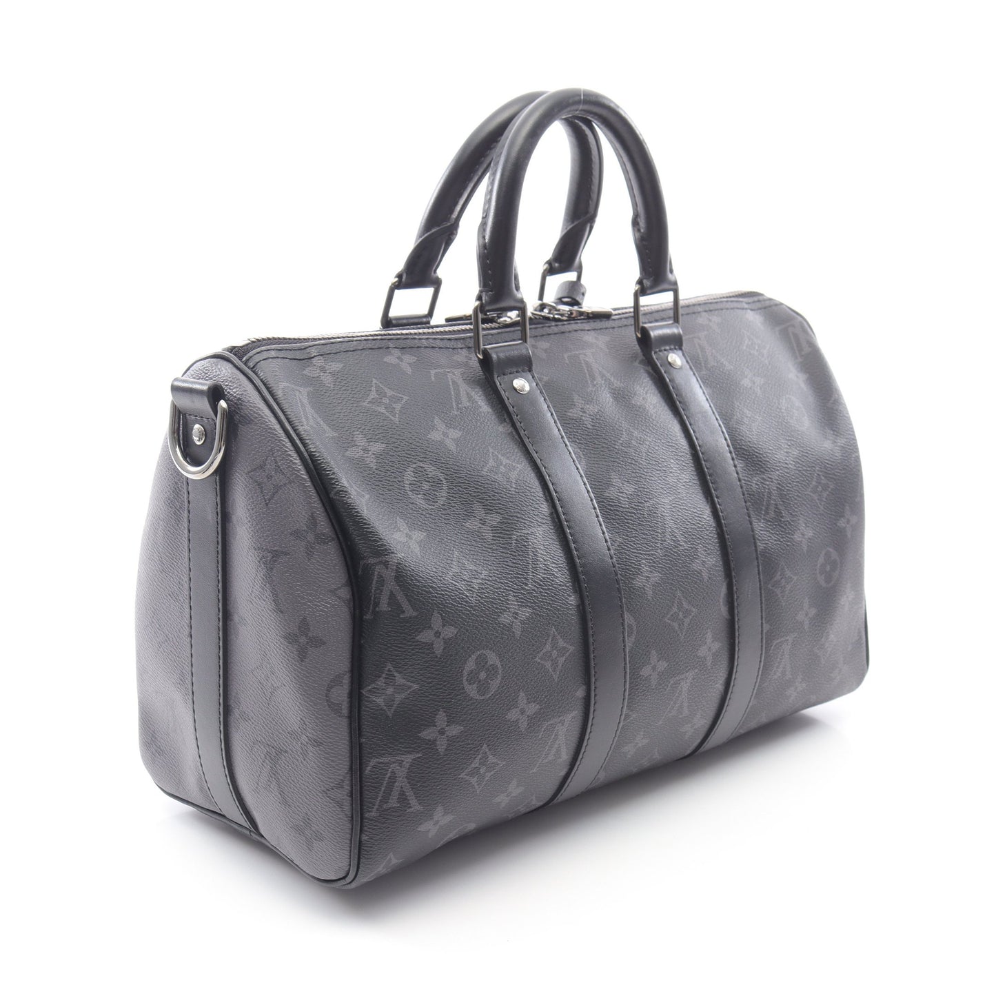 キーポル バンドリエール35 モノグラムエクリプス ハンドバッグ PVC レザー ブラック 2WAY ルイヴィトン バッグ LOUIS VUITTON