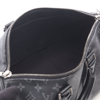 キーポル バンドリエール35 モノグラムエクリプス ハンドバッグ PVC レザー ブラック 2WAY ルイヴィトン バッグ LOUIS VUITTON