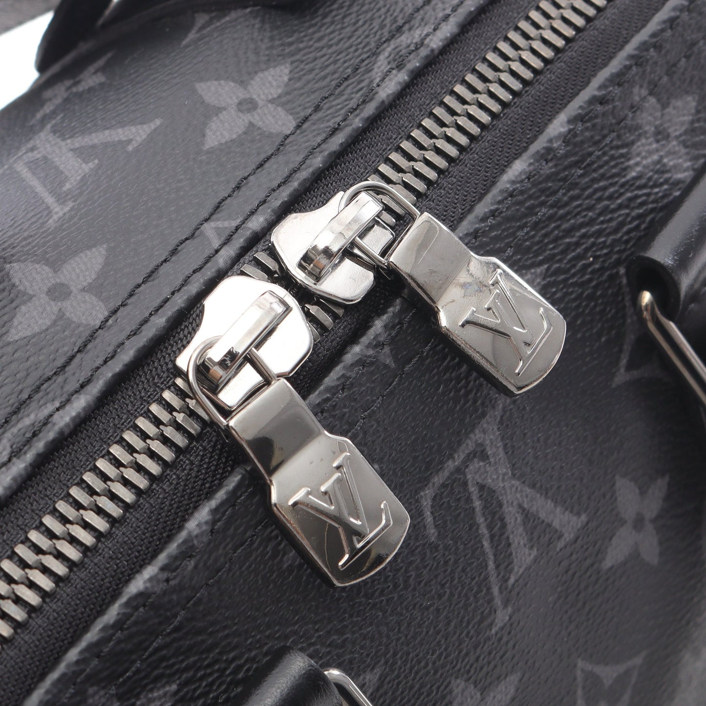 キーポル バンドリエール35 モノグラムエクリプス ハンドバッグ PVC レザー ブラック 2WAY ルイヴィトン バッグ LOUIS VUITTON