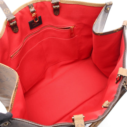 オンザゴーGM モノグラムジャイアント リバース ショルダーバッグ トートバッグ PVC ブラウン ベージュ 2WAY ルイヴィトン バッグ LOUIS VUITTON