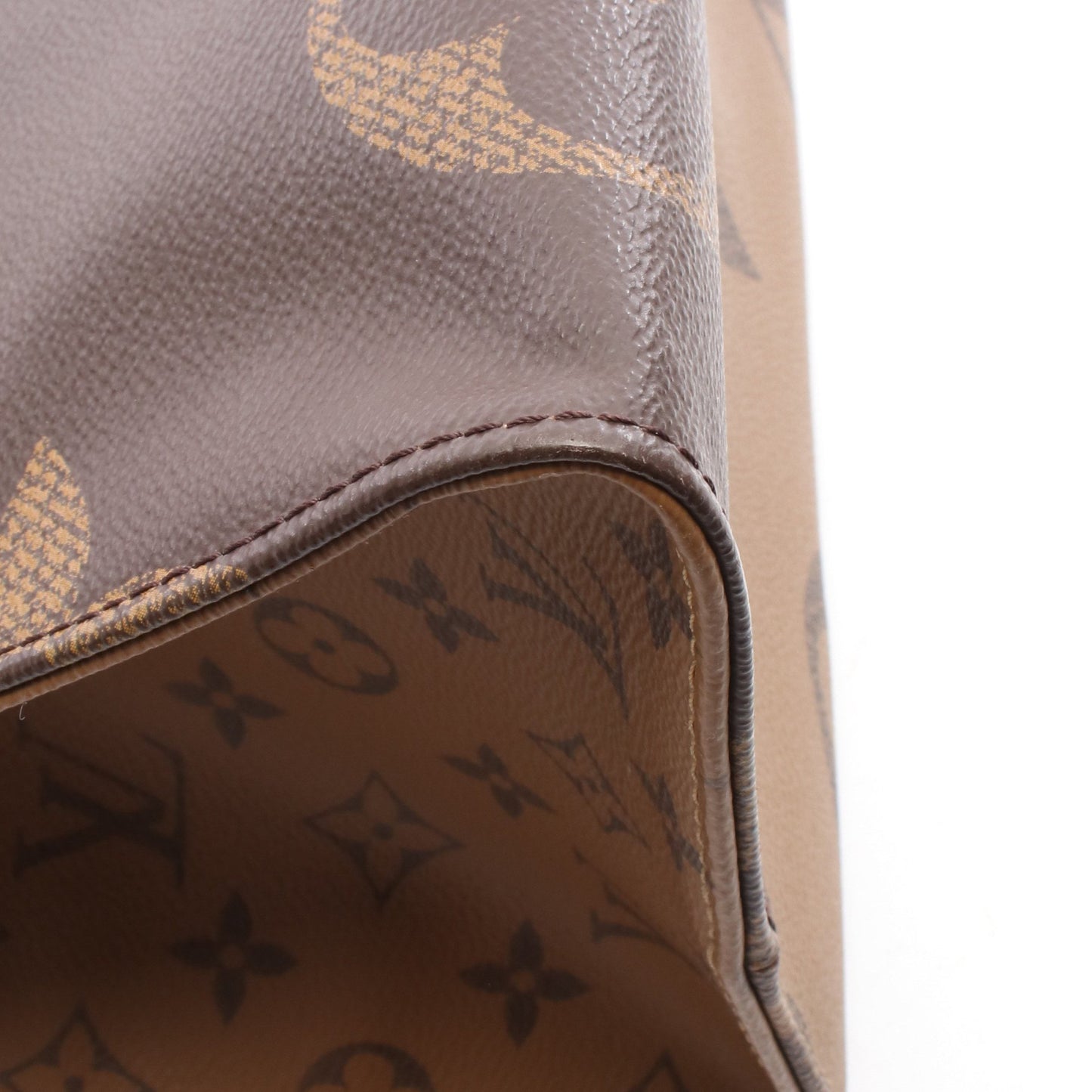 オンザゴーGM モノグラムジャイアント リバース ショルダーバッグ トートバッグ PVC ブラウン ベージュ 2WAY ルイヴィトン バッグ LOUIS VUITTON