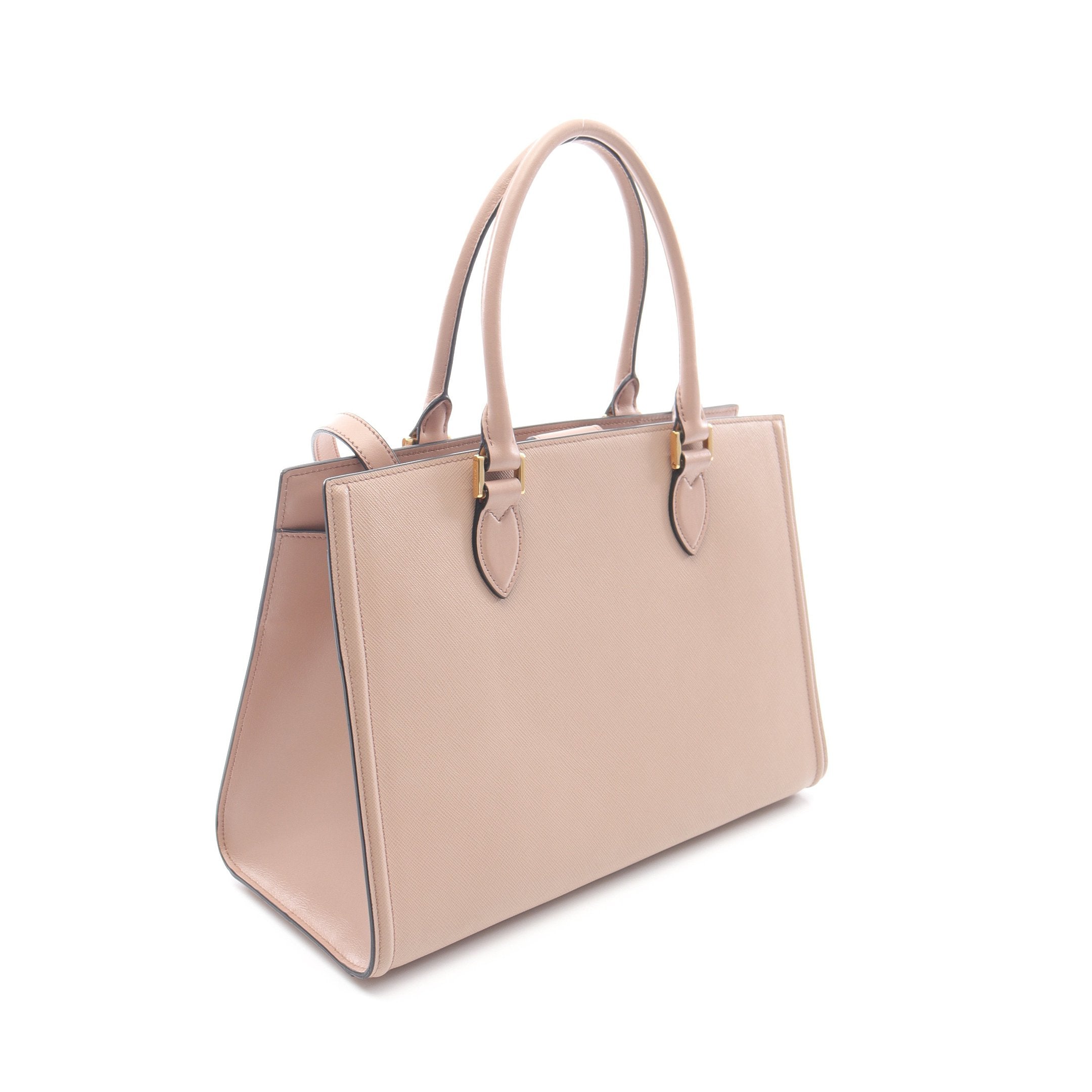 ハンドバッグ サフィアーノレザー ピンクベージュ 2WAY プラダ – RECLO