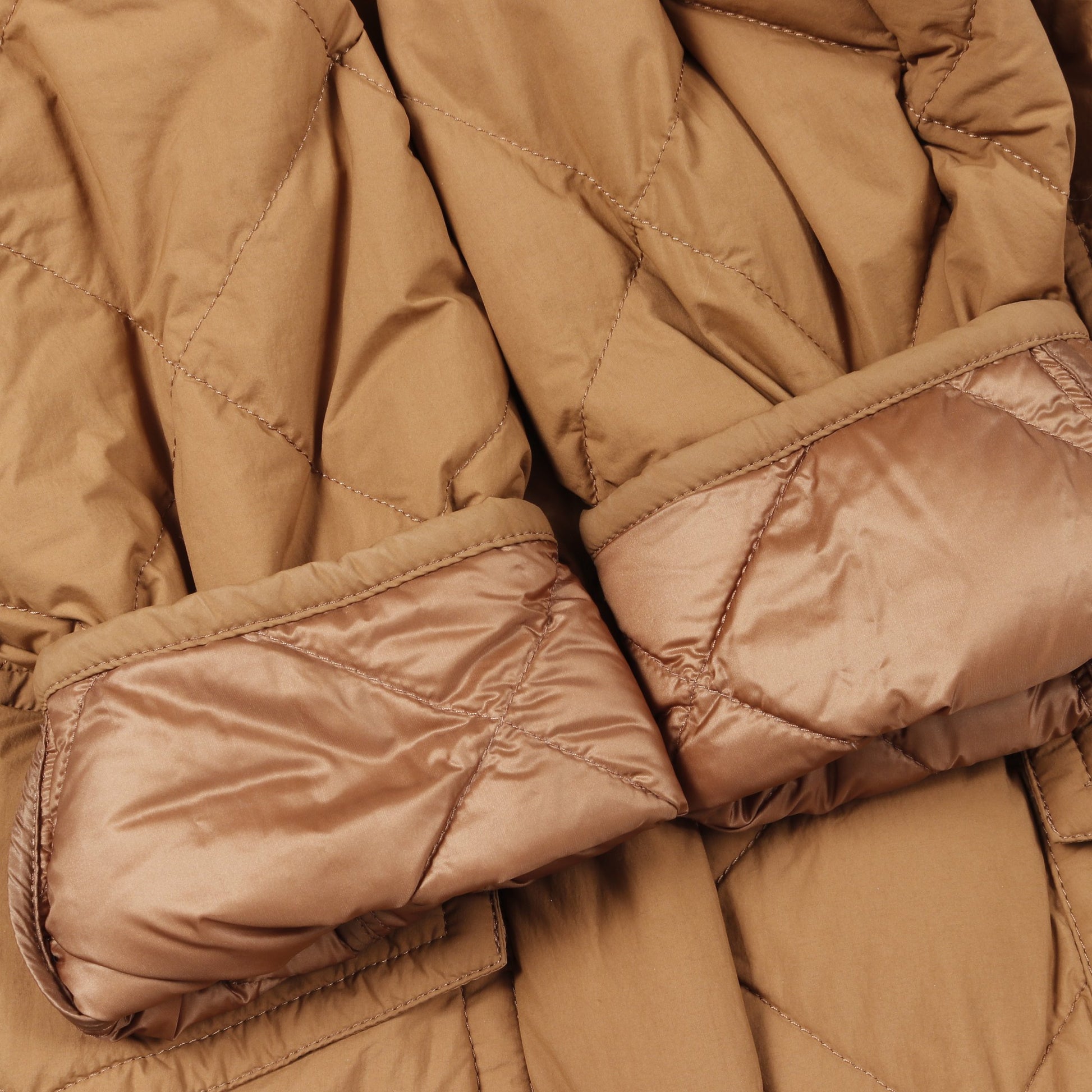 FICODIE ダウンジャケット ナイロン グレーベージュ フード付き  