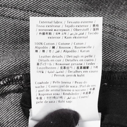 デニムパンツ パッチワーク カットオフ コットン ダークグレー ヴァレンティノ ボトムス VALENTINO
